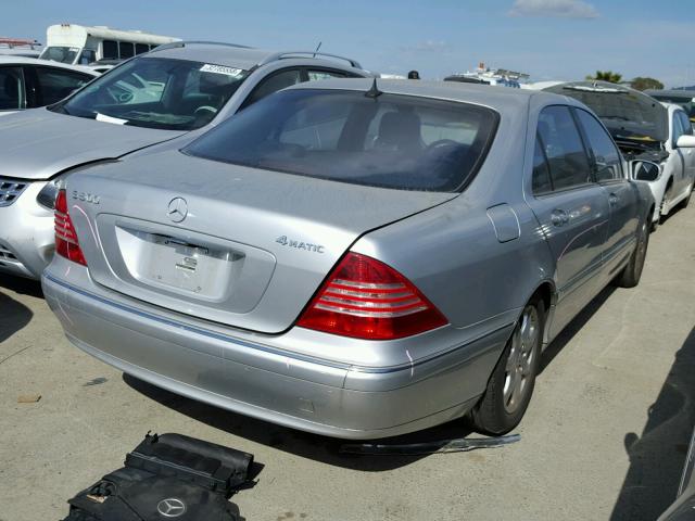 WDBNG84J65A450402 - 2005 MERCEDES-BENZ S 500 4MAT SILVER photo 4