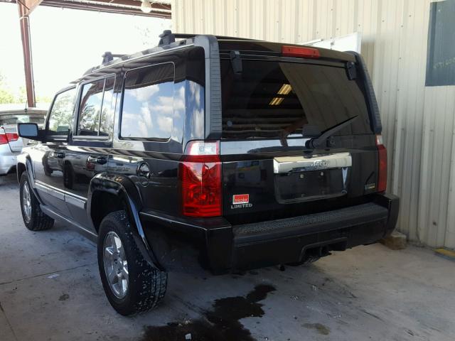 1J8HH58NX8C143422 - 2008 JEEP COMMANDER BLACK photo 3
