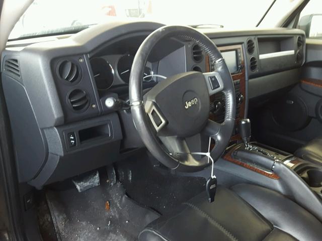 1J8HH58NX8C143422 - 2008 JEEP COMMANDER BLACK photo 9