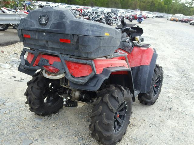 3JBEKHN10AJ000521 - 2010 CAN-AM OUTLANDER RED photo 4