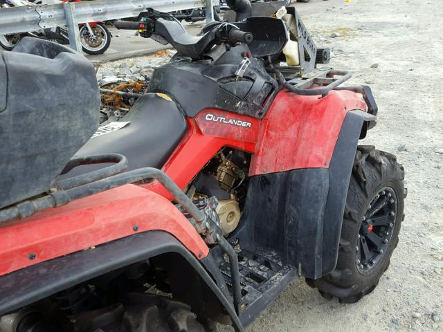 3JBEKHN10AJ000521 - 2010 CAN-AM OUTLANDER RED photo 5