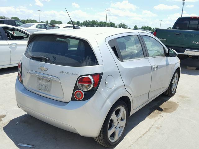 1G1JE6SH0D4135000 - 2013 CHEVROLET SONIC LTZ SILVER photo 4