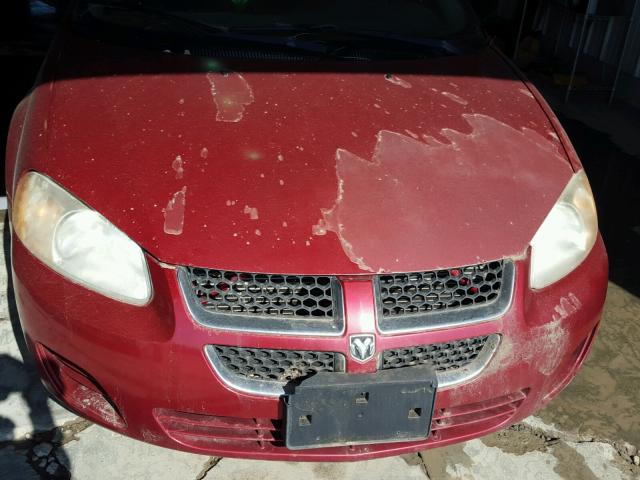 1B3EL46T85N604056 - 2005 DODGE STRATUS SX MAROON photo 9