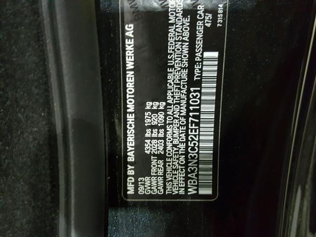 WBA3N3C52EF711031 - 2014 BMW 428 I BLACK photo 10