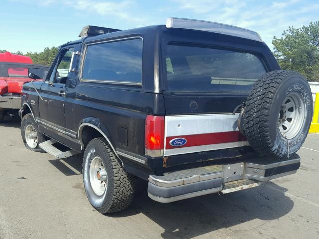 1FMEU15H6MLA59231 - 1991 FORD BRONCO U10 BLACK photo 3