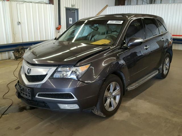 2HNYD2H28AH528689 - 2010 ACURA MDX GRAY photo 2