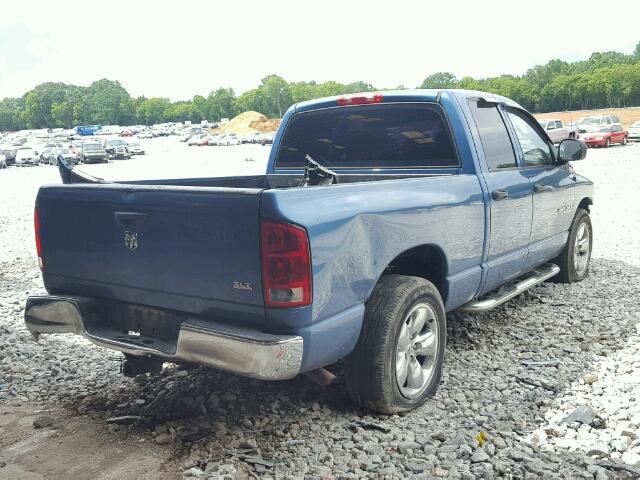 1D7HA18N15J530197 - 2005 DODGE RAM 1500 BLUE photo 4