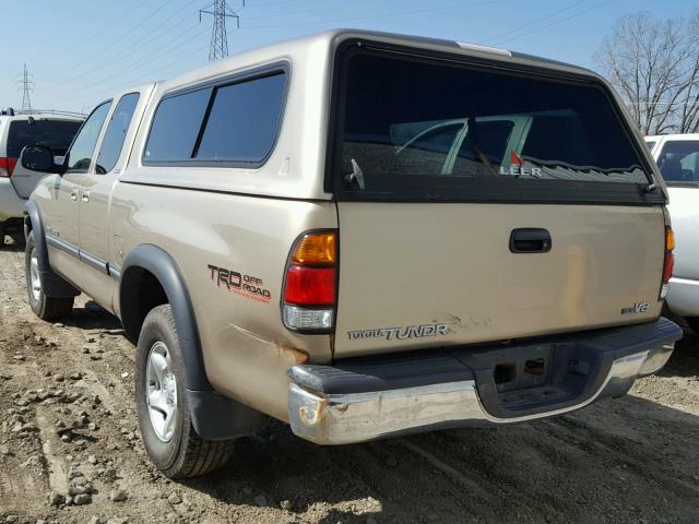 5TBRT34132S321364 - 2002 TOYOTA TUNDRA/SR5 金色 照片 3