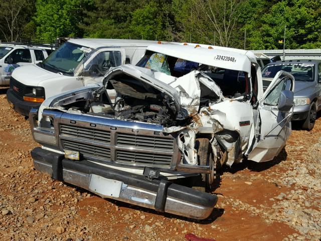 1B7ME3684MS260073 - 1991 DODGE D-SERIES D WHITE photo 2