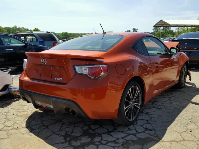 JF1ZNAA19D2725327 - 2013 TOYOTA SCION FR-S ORANGE photo 4