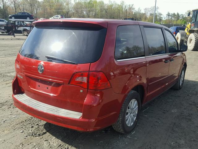 2V8HW44139R601339 - 2009 VOLKSWAGEN ROUTAN S წითელი ფოტო 4