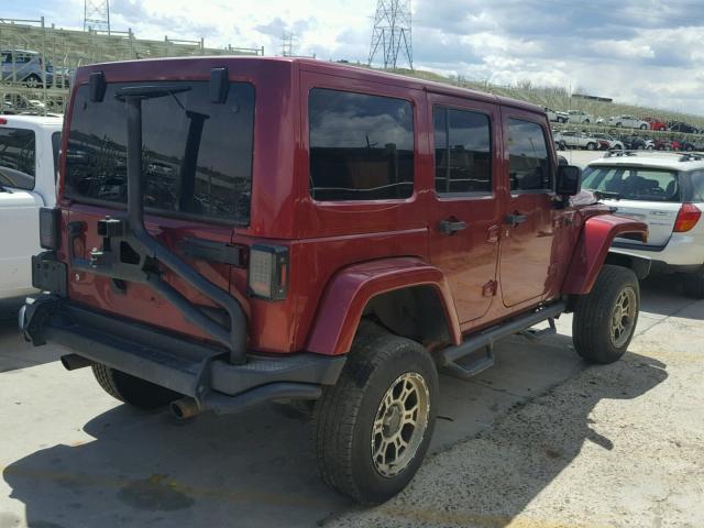 1C4BJWEG5CL255082 - 2012 JEEP WRANGLER U RED photo 4