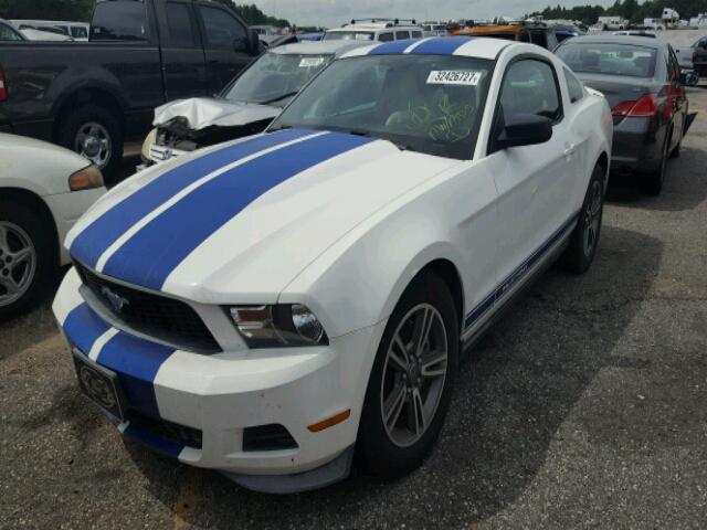 1ZVBP8AM1C5228923 - 2012 FORD MUSTANG WHITE photo 2