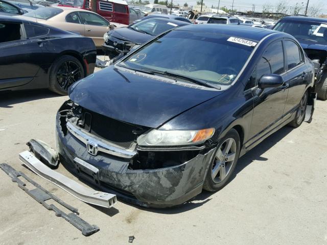 1HGFA16886L086161 - 2006 HONDA CIVIC EX BLACK photo 2