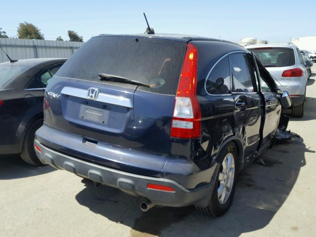 JHLRE38718C025272 - 2008 HONDA CR-V EXL BLUE photo 4