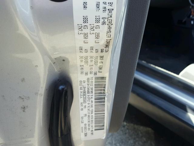 1J8HH48K66C355683 - 2006 JEEP COMMANDER SILVER photo 10