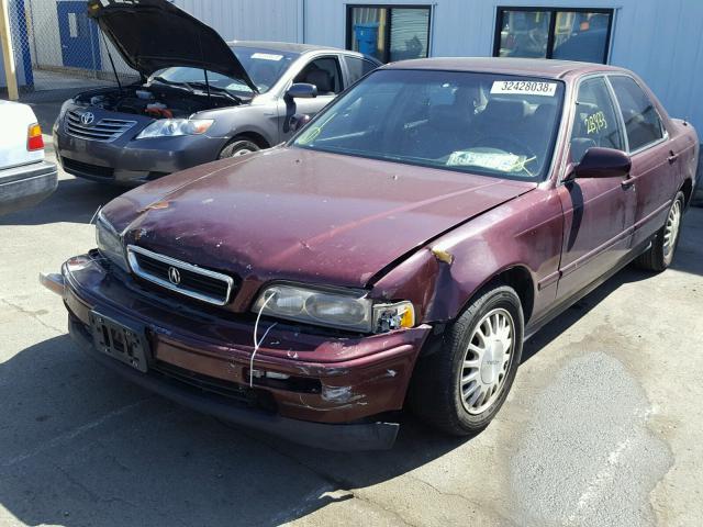 JH4KA7660SC002308 - 1995 ACURA LEGEND L MAROON photo 2