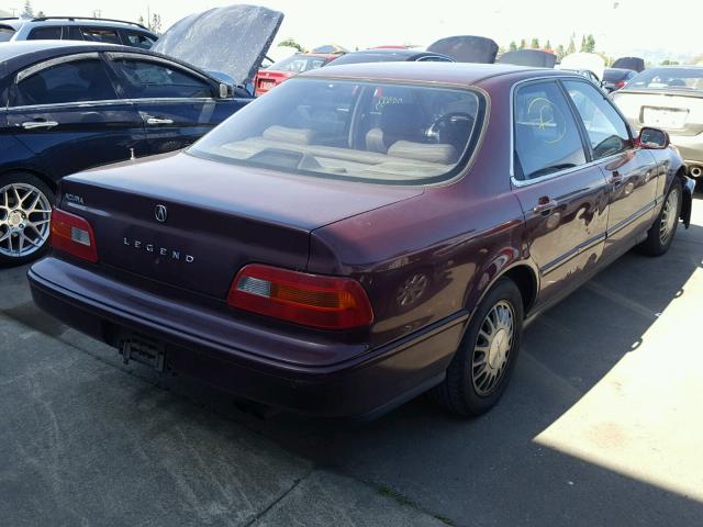 JH4KA7660SC002308 - 1995 ACURA LEGEND L MAROON photo 4