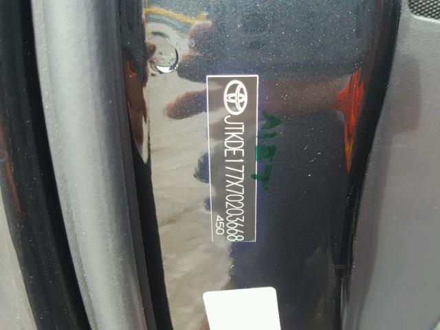 JTKDE177X70203668 - 2007 TOYOTA SCION TC 黑色 照片 10