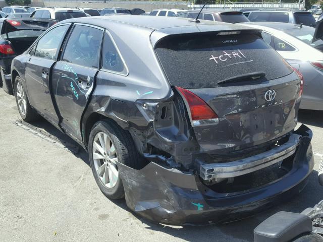 4T3ZA3BB5DU073144 - 2013 TOYOTA VENZA LE GRAY photo 3