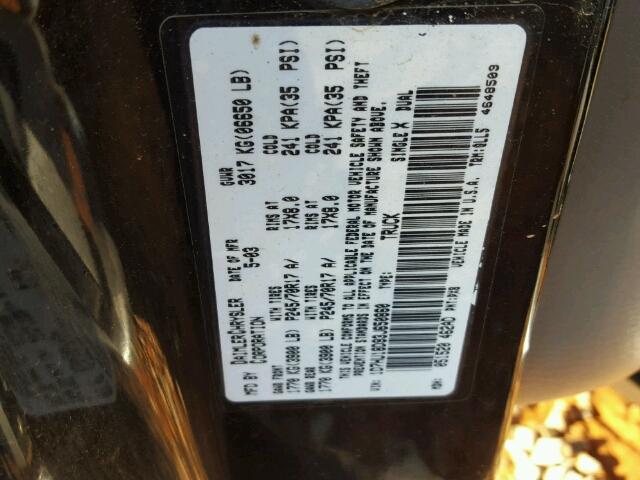 1D7HU18D93J650860 - 2003 DODGE RAM 1500 S BLACK photo 10