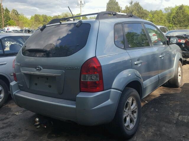 KM8JN12B19U934101 - 2009 HYUNDAI TUCSON SE BLUE photo 4