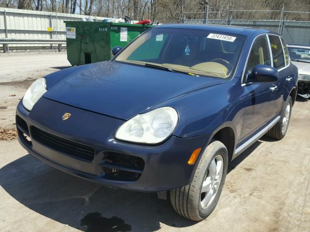 WP1AB29P74LA62685 - 2004 PORSCHE CAYENNE S BLUE photo 2