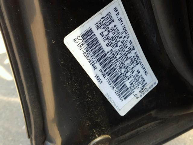 4T1BG12K1TU782021 - 1996 TOYOTA CAMRY DX BLACK photo 10