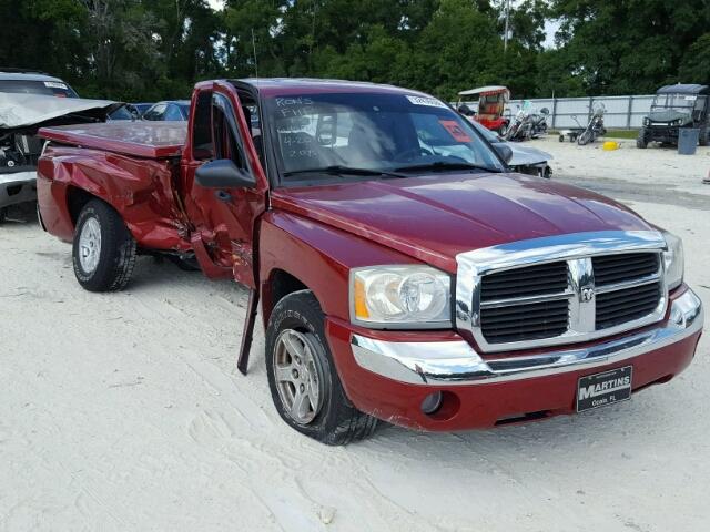 1D7HE52N56S578124 - 2006 DODGE DAKOTA LAR RED photo 1