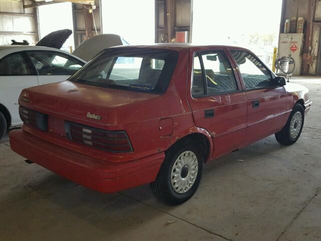 1P3AP28DXRN215551 - 1994 PLYMOUTH SUNDANCE RED photo 4