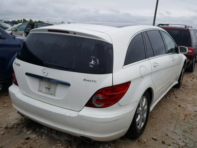 4JGCB65E27A044936 - 2007 MERCEDES-BENZ R 350 WHITE photo 4