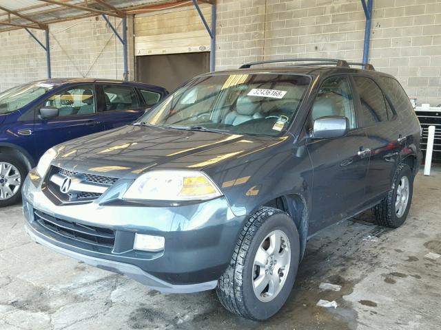 2HNYD18234H508056 - 2004 ACURA MDX GREEN photo 2