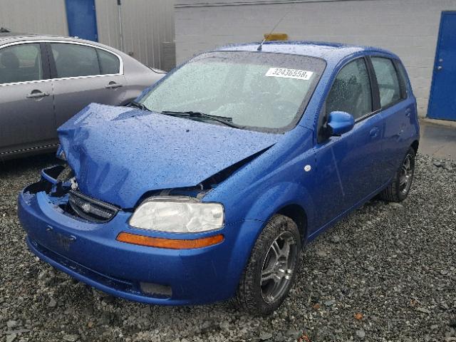 KL1TD66666B648284 - 2006 CHEVROLET AVEO BASE Bleu photo 2