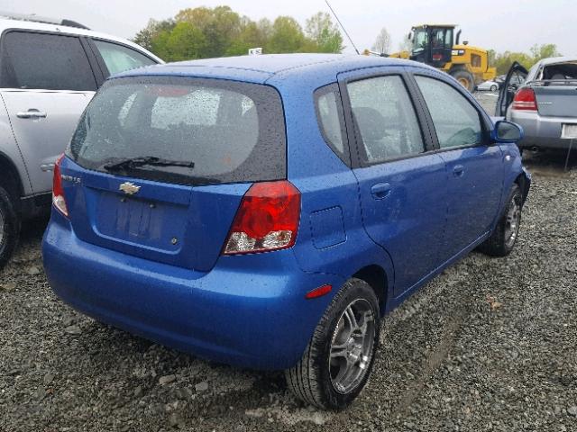 KL1TD66666B648284 - 2006 CHEVROLET AVEO BASE Bleu photo 4