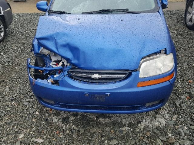 KL1TD66666B648284 - 2006 CHEVROLET AVEO BASE Bleu photo 7