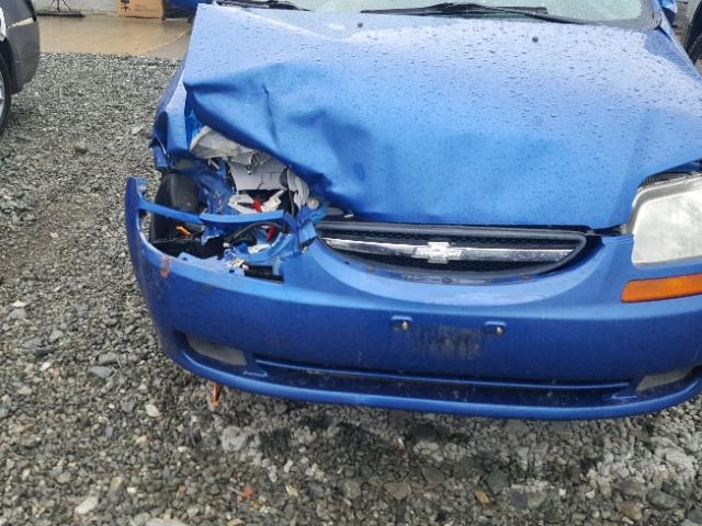 KL1TD66666B648284 - 2006 CHEVROLET AVEO BASE Bleu photo 9