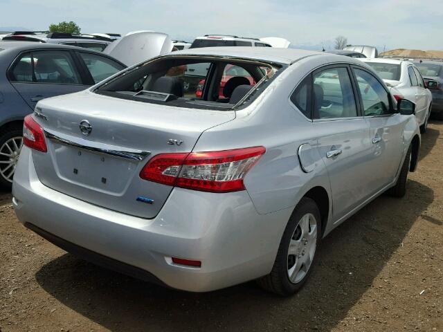 1N4AB7AP5EN850418 - 2014 NISSAN SENTRA S GRAY photo 4