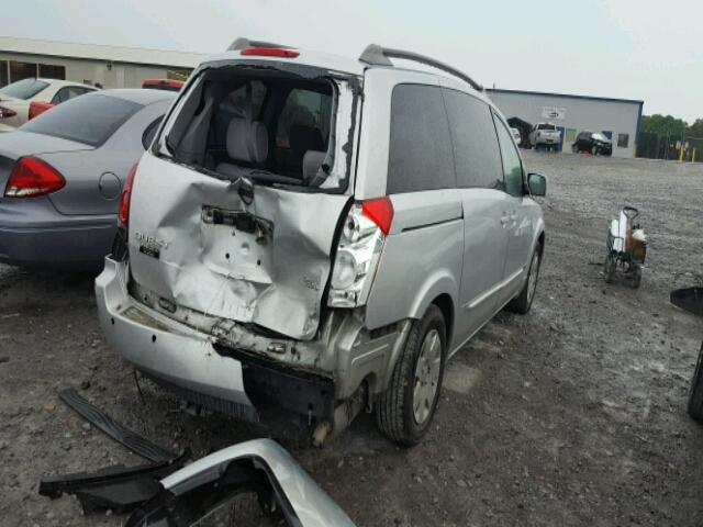 5N1BV28U56N123555 - 2006 NISSAN QUEST S SILVER photo 4