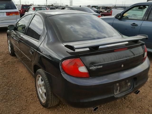 1B3ES46F21D248491 - 2001 DODGE NEON R/T BLACK photo 3