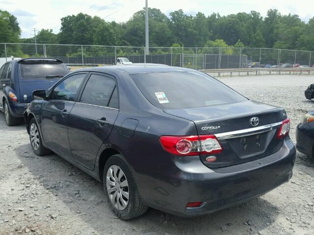 2T1BU4EE1DC123360 - 2013 TOYOTA COROLLA BA GRAY photo 3