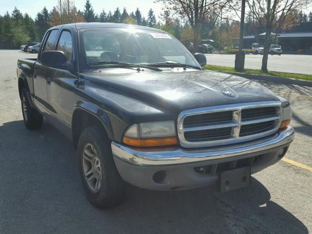 1D7HL48N14S708646 - 2004 DODGE DAKOTA QUA BLACK photo 1