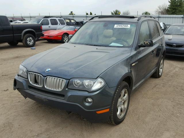 WBXPC93497WF07517 - 2007 BMW X3 3.0SI GREEN photo 2