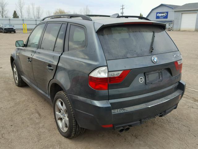 WBXPC93497WF07517 - 2007 BMW X3 3.0SI GREEN photo 3