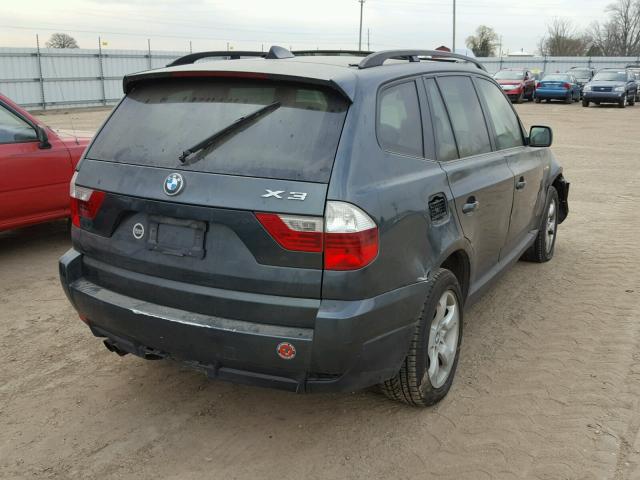 WBXPC93497WF07517 - 2007 BMW X3 3.0SI GREEN photo 4