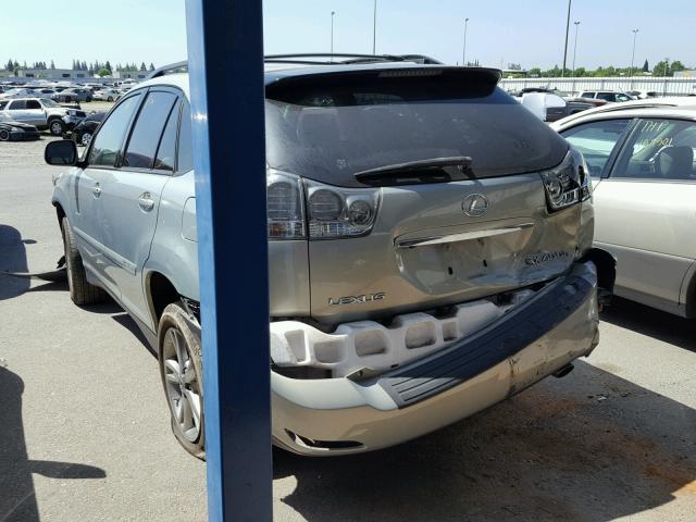 JTJHW31UX72008994 - 2007 LEXUS RX 400H SILVER photo 3