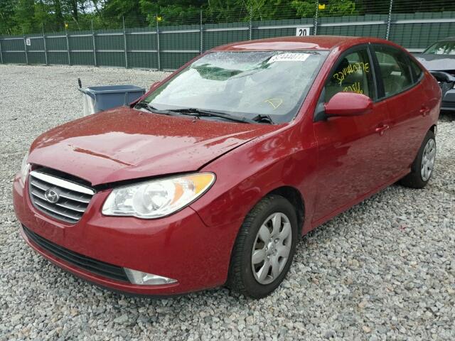 KMHDU46DX8U556291 - 2008 HYUNDAI ELANTRA GL RED photo 2