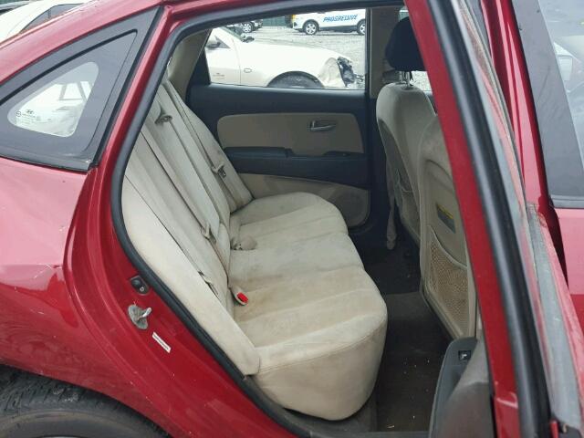 KMHDU46DX8U556291 - 2008 HYUNDAI ELANTRA GL RED photo 6