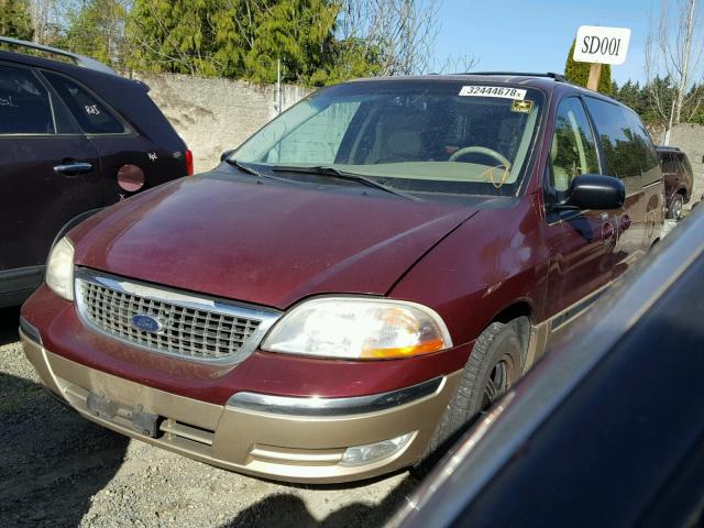 2FMZA53441BB31881 - 2001 FORD WINDSTAR S RED photo 2