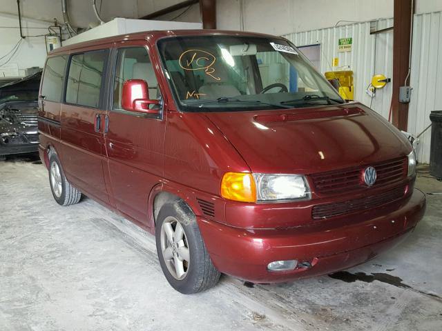 WV2KB47092H013819 - 2002 VOLKSWAGEN EUROVAN GL MAROON photo 1