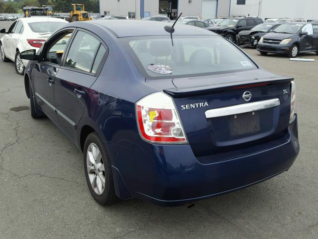 3N1AB6APXBL621865 - 2011 NISSAN SENTRA 2.0 BLUE photo 3